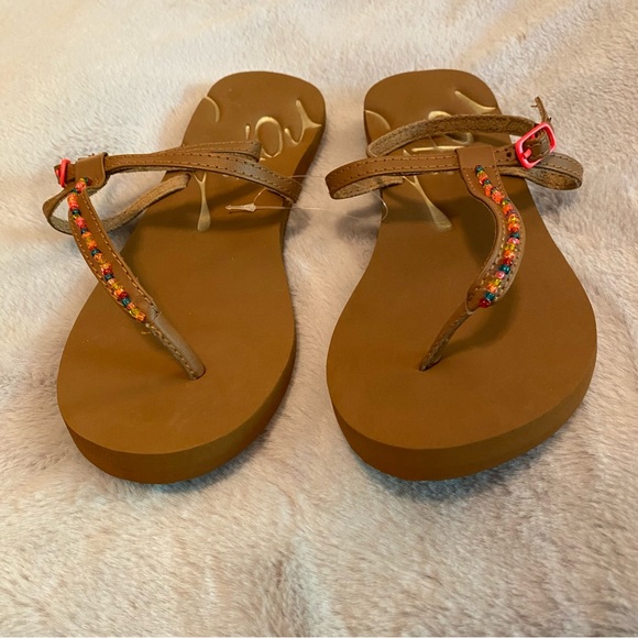 Roxy Spumoni sandals with rainbow bead details, women's 8, NWT - Picture 3 of 15